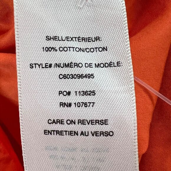 Alice + Olivia Loryn Blouse S Orange Poplin Off Shoulder Ruffle Top Boho Cottage - Picture 11 of 13